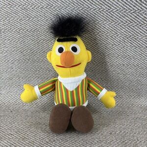 Vintage Sesame Street Bert Soft Toy Plush Tyco 1995 9" Tall